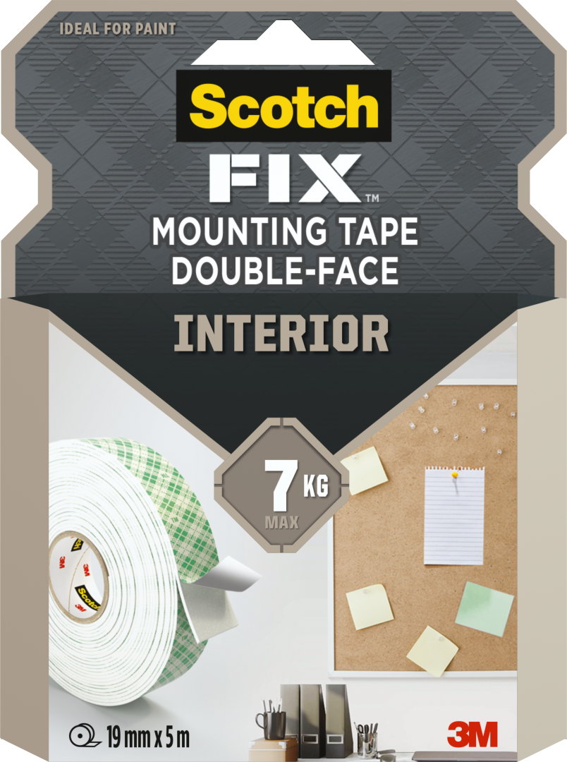 Taśma montażowa dwustronna wewnętrzna Scotch-Fix™ 19mmx5m Scotch-Fix™